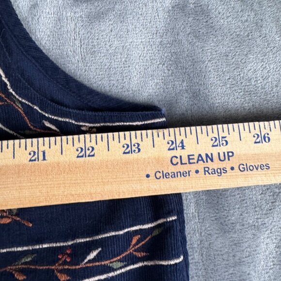 VTG Fall Harvest Vest XL Corduroy Pumpkin Autumn Tie Back Teacher Bobbie Brooks - Picture 4 of 6